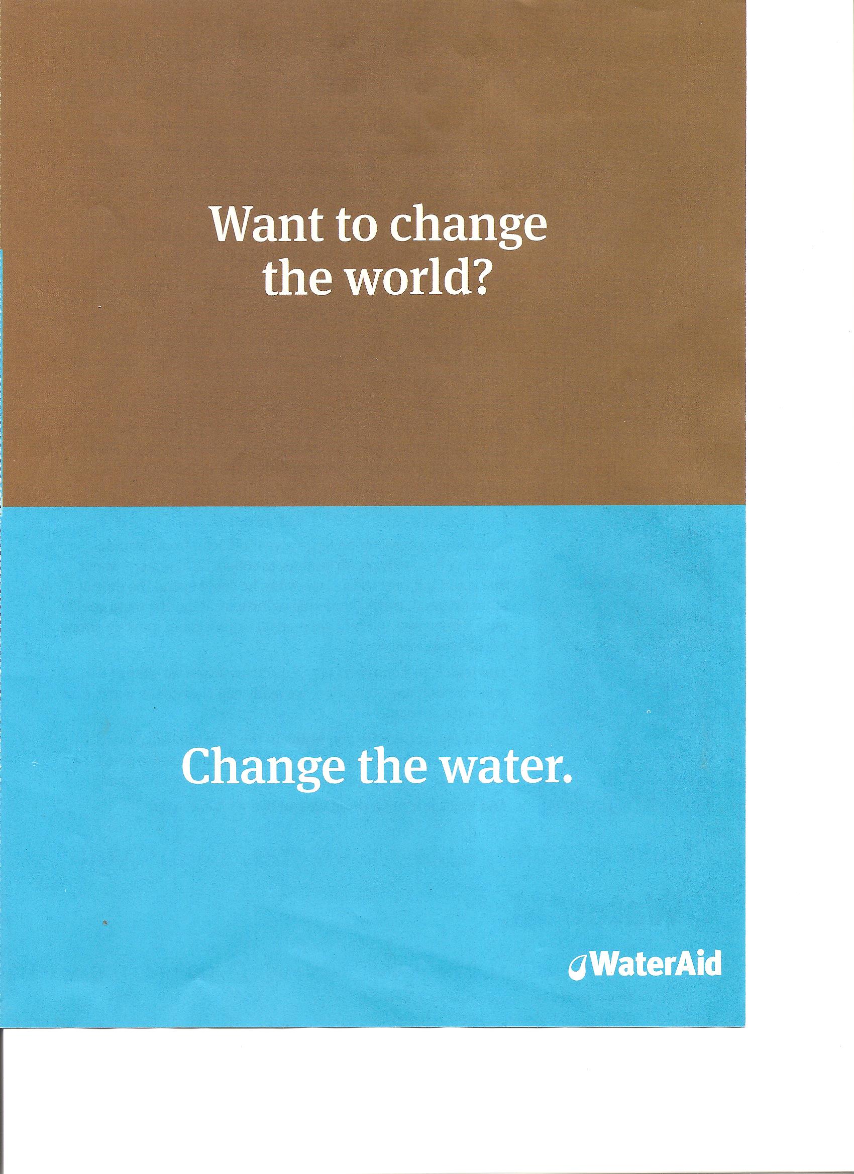 ENGSUFS2183: Homework (Water Aid leaflet) | Islington ACL Gateway